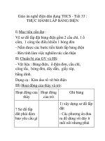 Giáo án nghề điện dân dụng THCS - Tiết 33 : THỰC HÀNH LẮP BẢNG ĐIỆN doc