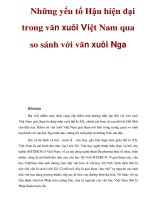 Những yếu tố Hậu hiện đại trong văn xuôi Việt Nam qua so sánh với văn xuôi Nga potx
