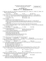 ĐỀ THI HỌC KỲ I Môn thi: VẬT LÝ 12 - Mã đề thi: 124 ppt