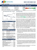 fpt securities báo cáo ĐỊNH GIÁ NGÀNH mía ĐưỜNG ngày 17 tháng 7 năm 2014 CÔNG TY cổ PHẦN mía ĐưỜNG THÀNH THÀNH CÔNG tây NINH