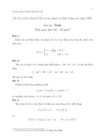 Đề thi tuyển chọn hệ kĩ sư tài năng năm 1999 doc