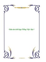 Giáo án tích hợp Tiếng Việt lớp 1 doc