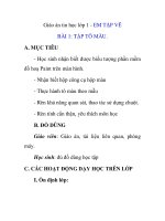 Giáo án tin học lớp 1 - EM TẬP VẼ BÀI 1: TẬP TÔ MÀU doc