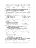 ĐỀ THI THỬ TỐT NGHIỆP THPT MÔN VẬT LÝ potx