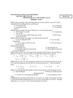 THI HẾT HỌC KỲ I LỚP 12 MÔN VẬT LÍ - TRƯỜNG THPT LÊ LỢI potx