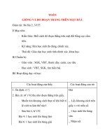 Giáo án lớp 4 môn TOÁN GIÓNG VÀ ĐO ĐOẠN THẲNG TRÊN MẶT ĐẤT. pdf