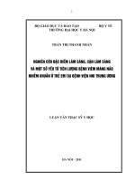 Nghiên cứu đặc điểm lâm sàng, cận lâm sàng và một số yếu tố tiên lượng bệnh viêm màng não nhiễm khuẩn ở trẻ em trên một tháng tuổi tại bệnh viện nhi trung ương
