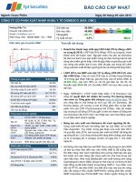 BÁO cáo cập NHẬT ngành dược phẩm 20 tháng 05 năm 2014 CÔNG TY cổ PHẦN XUẤT NHẬP KHẨU y tế DOMESCO