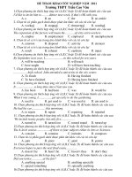 ĐỀ THAM KHAO TỐT NGHIỆP NĂM 2011 Trường THPT Trần Cao Vân potx