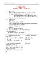 Giáo án âm nhạc lớp 4: Học bài hát: A Lê (tiết 2) pptx