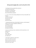 Đề luyện thi tốt nghiệp Môn: Anh Văn Năm 2011- Đề 10 potx