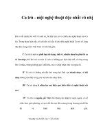 Ca trù - một nghệ thuật độc nhất vô nhị ppsx