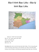 địa lí tỉnh Bạc Liêu pptx