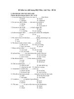 Đề kiểm tra chất lượng HKI Môn: Anh Văn – Đề 26 potx