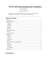 MATLAB programming style guidelines
