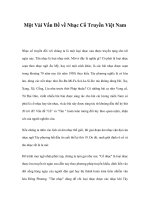 Một Vài Vấn Đề về Nhạc Cổ Truyền Việt Nam pptx