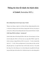 Thông tin tóm tắt dành cho bệnh nhân về Zoloft pps