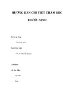 HƯỚNG DẪN CHI TIẾT CHĂM SÓC TRƯỚC SINH pps
