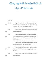 Công nghệ tính toán thời cổ đại - Phần cuối ppt