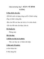 Giáo án tin học lớp 3 - BÀI 9: VẼ HÌNH VUÔNG docx