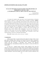 Báo cáo nghiên cứu khoa học: 