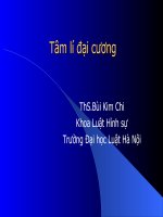 Bài giảng TÂM LÝ HỌC ĐẠI CƯƠNG - Chương 7 pps