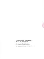 công ty cổ phần chứng khoán thành phố HCM báo cáo hội đồng quản trị báo cáo tài chính được kiểm toán cho năm tài chính kết thúc 31 tháng 12 năm 2009