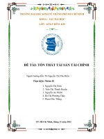 TỔN THẤT TÀI SẢN TÀI CHÍNH