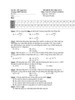 ĐỀ KIỂM TRA HỌC KỲ I MÔN: VẬT LÝ - Đề 3 doc