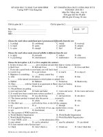 KỲ THI KIỂM TRA CHẤT LƯỢNG HỌC KỲ II NĂM HỌC 2010-2011 Môn Thi: Tiếng Anh pptx