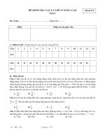 ĐỀ KIỂM TRA VẬT LÝ LỚP 12 NÂNG CAO Lần 2 - Mã đề 122 pdf