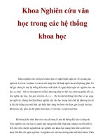 Khoa Nghiên cứu văn học trong các hệ thống khoa học ppt