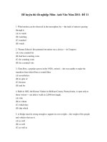 Đề luyện thi tốt nghiệp Môn: Anh Văn Năm 2011- Đề 11 docx