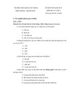 ĐỀ KIỂM TRA MÔN ĐỊA LÍ, HỌC KÌ II, LỚP 6 (KHÁNH HÒA)Đề số 2 ppsx