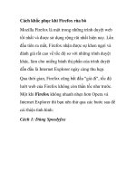 Cách khắc phục khi Firefox rùa bò pptx