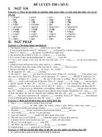 ĐỀ LUYỆN THI ( SỐ 5) pdf