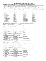 ĐỀ KIỂM TRA CUỐI NĂM 2011 – ĐỀ E ppt