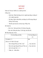 Giáo án lớp 4 môn NGỮ PHÁP ĐỘNG TỪ pps