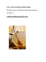 Gợi ý cách tạo hình cho bánh cookies ppsx