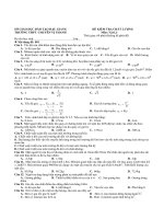 ĐỀ KIỂM TRA CHẤT LƯỢNG Môn: Vật Lý - Nội dung đề: 001 pot