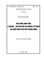 đối chiếu hình ảnh x quang - siêu âm với soi buồng tử cung tại bệnh viện phụ sản trung ương