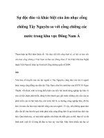 Sự độc đáo và khác biệt của âm nhạc cồng chiêng Tây Nguyên so với cồng chiêng các nước trong khu vực Đông Nam Á potx