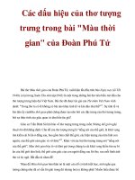 Các dấu hiệu của thơ tượng trưng trong bài 