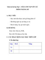 Giáo án tin học lớp 1 - BÀI 4: EM TẬP GÕ CÁC PHÍM Ở HÀNG SỐ doc