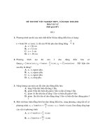 ĐỀ THI THỬ TỐT NGHIỆP THPT NĂM HỌC 2010-2011 Môn VẬT LÍ - ĐỀ 2 pptx