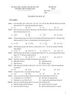 ĐỀ KIỂM TRA VẬT LÝ - MÃ ĐỀ 031 ppsx