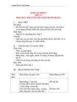 Giáo án âm nhạc lớp 3: HỌC HÁT: BÀI CÙNG MÚA HÁT DƯỚI TRĂNG pot