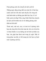 Chọn phong cách cho chuyến du lịch cuối hè pptx