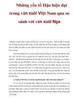 Những yếu tố Hậu hiện đại trong văn xuôi Việt Nam qua so sánh với văn xuôi Nga ppsx