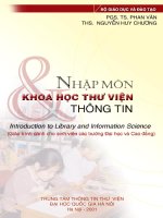 giáo trình nhập môn khoa học thư viện thông tin phần 1 ppt